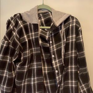 Hoodie/flannel mix, worn a couple times